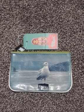 Seagull / Whale Print Wristlet Made In Canada